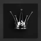 Moderne muurafbeelding in hout en hars Gemaakt in Italië - Corona Viadurini