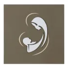 Lasergegraveerde afbeelding van de Madonna met kind gemaakt in Italië - Bashira Viadurini