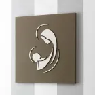 Lasergegraveerde afbeelding van de Madonna met kind gemaakt in Italië - Bashira Viadurini