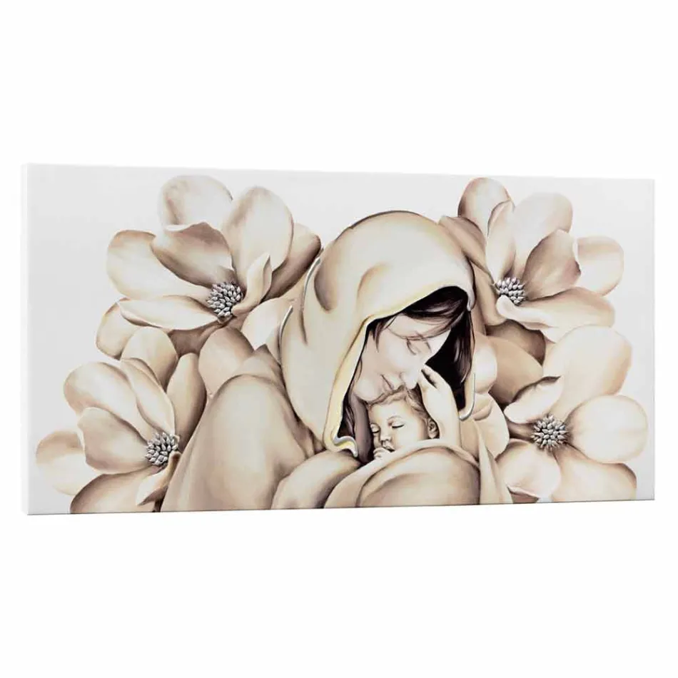 Modern design paneel in reliëf op canvas gemaakt in Italië Sole Viadurini