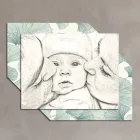 Houten foto met print van een kus voor een kind Made in Italy - Andorra Viadurini