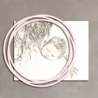 Houten foto met print van vrouw met kind Made in Italy - Taiwan Viadurini