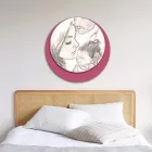 Houten foto met print van een verenigde familie Made in Italy - Canada Viadurini