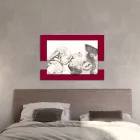 Houten afbeelding met print van man met kind Made in Italy - Kosovo Viadurini