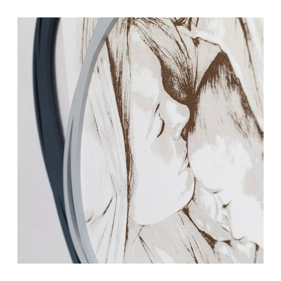 Lasergegraveerde afbeelding met Mary's Kiss to Jesus Made in Italy - Sylvie Viadurini