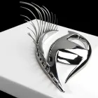 Modern ambachtelijk raamwerk in hout, staal en hars Gemaakt in Italië - Eye Viadurini