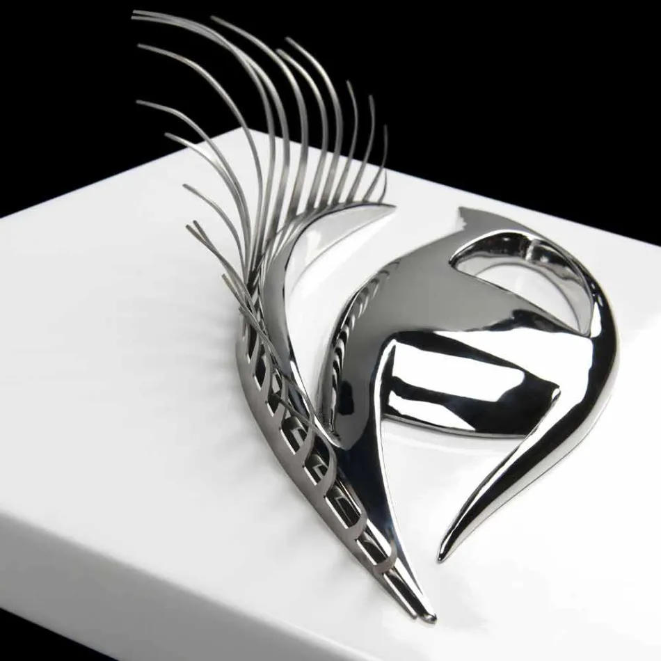 Modern ambachtelijk raamwerk in hout, staal en hars Gemaakt in Italië - Eye Viadurini