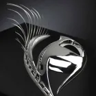 Modern ambachtelijk raamwerk in hout, staal en hars Gemaakt in Italië - Eye Viadurini