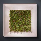 Moderne wandafbeelding in metaal en kunstbloemen Made in Italy - Trimo Viadurini