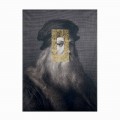 Modern kader in bedrukt canvas met bladgouddecoratie Made in Italy - Vinci