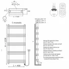 Moderne verticale elektrische wandradiator tot 700 Watt - plank Viadurini