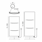 Verticale elektrische radiator in modern staalontwerp tot 1000 W - knippen Viadurini