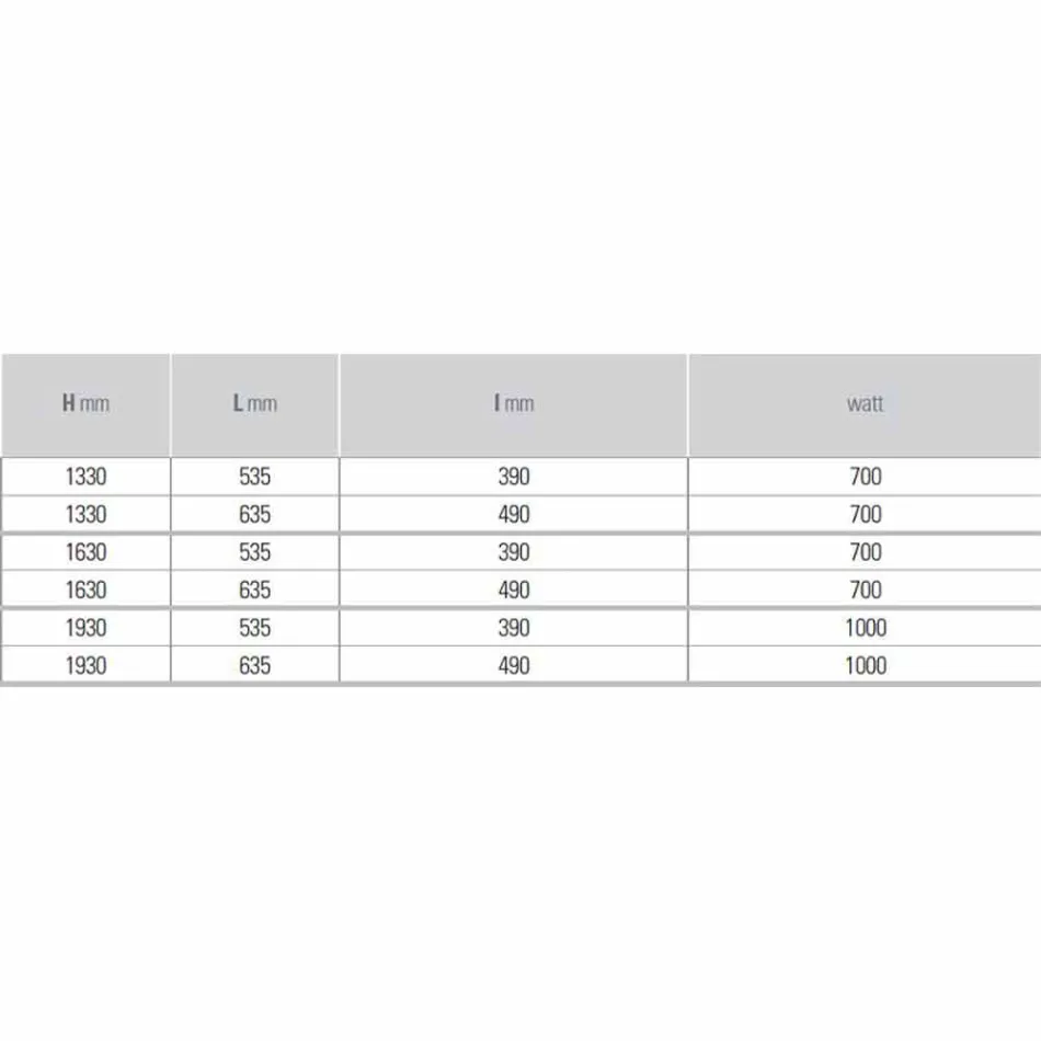 Verticale elektrische radiator in modern staalontwerp tot 1000 W - knippen Viadurini