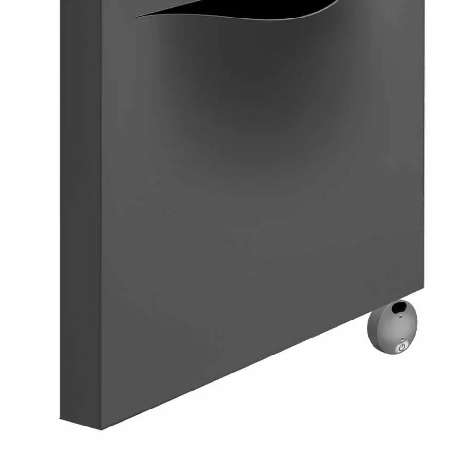 Verticale elektrische radiator in modern staalontwerp tot 1000 W - knippen Viadurini