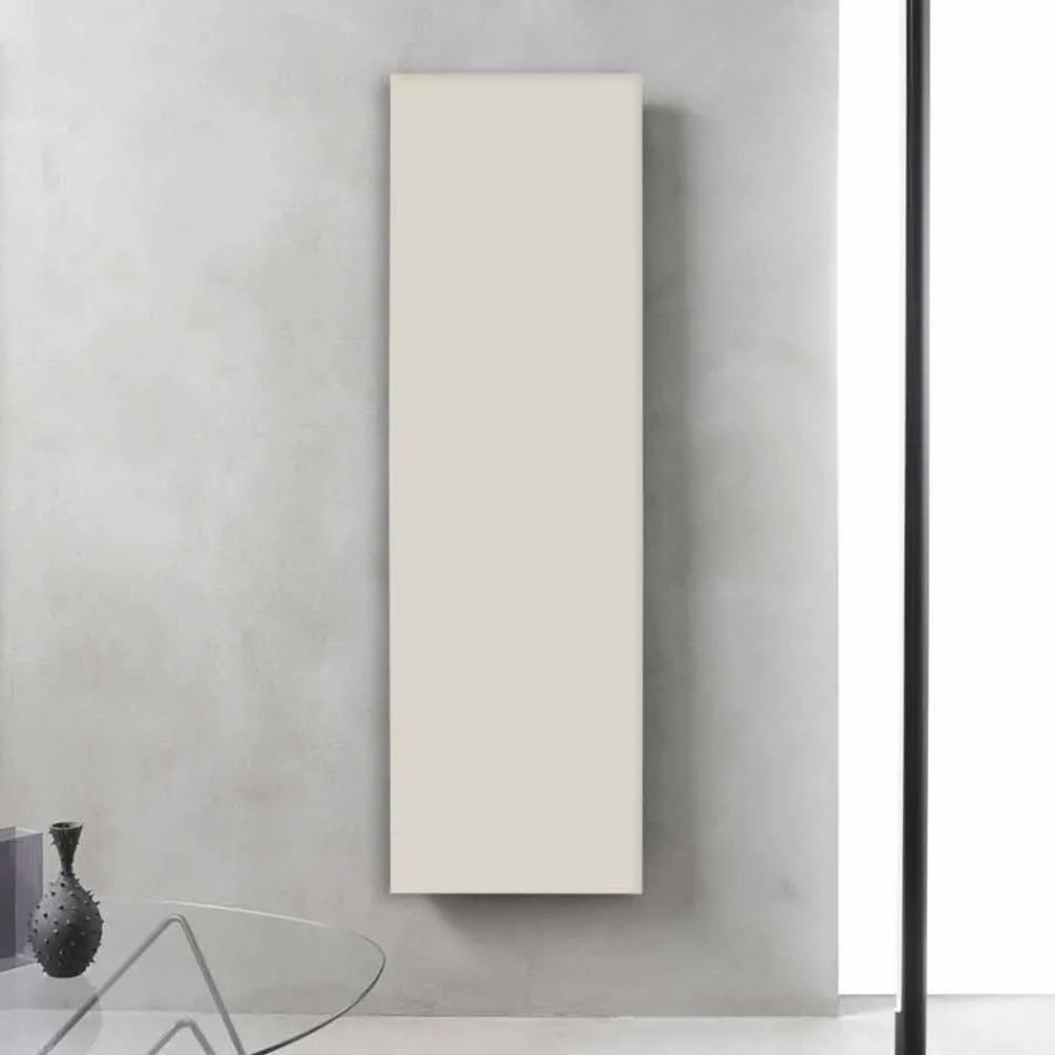Verticale elektrische radiator minimalistisch design staal leigrijs 700 W - ijs Viadurini