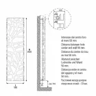 Verticale ontwerp hydraulische radiator tot 903 W - Flora Viadurini