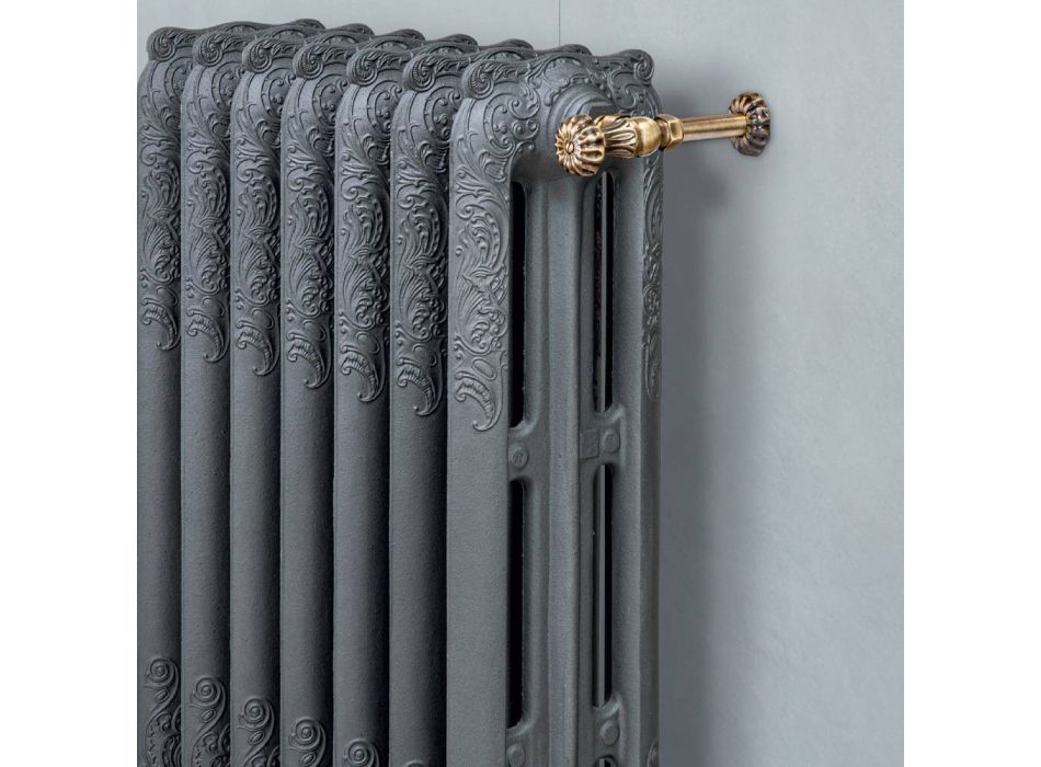 Hydraulische gietijzeren radiator met 3 kolommen versierd - Vanilline Viadurini