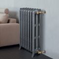 Gedecoreerde gietijzeren hydraulische radiator met 3 kolommen - Vanillina
