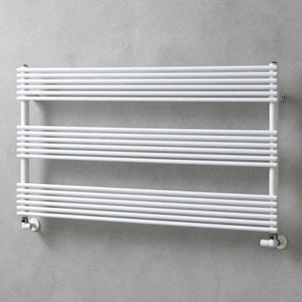 Horizontale radiator handdoekwarmer in stalen ontwerp 750 W - Nibbio Viadurini