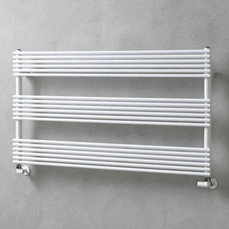 Horizontale radiator handdoekwarmer in stalen ontwerp 750 W - Nibbio Viadurini
