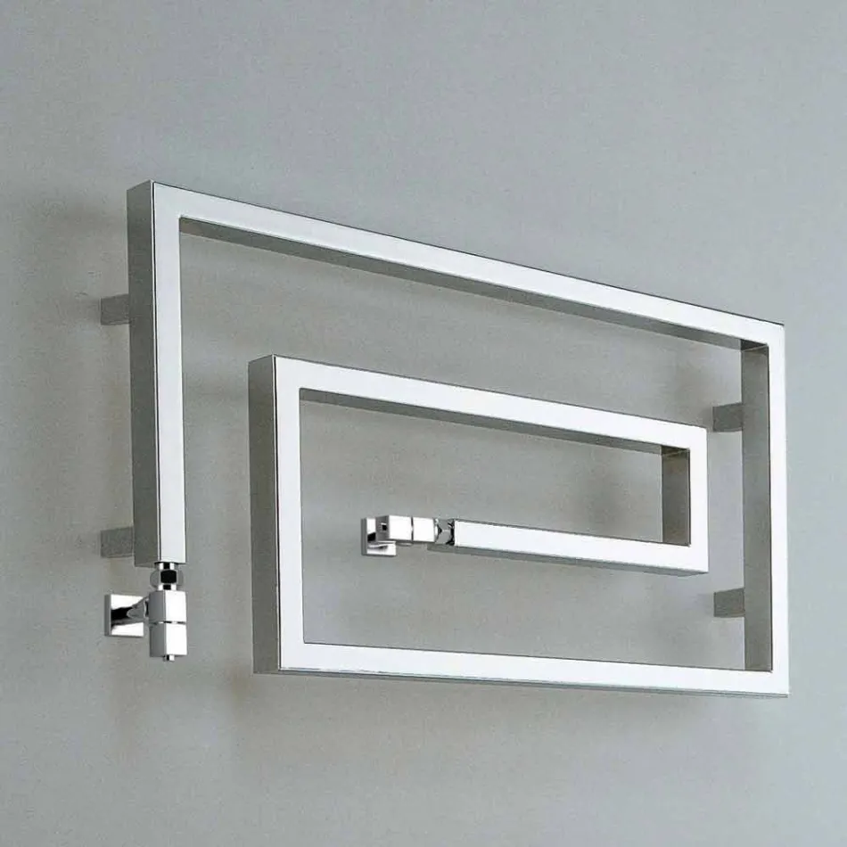 Koeler Hydraulische chroom verwarmde handdoek rails Snake Scirocco H, Ontwerp Viadurini