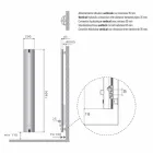Radiator Design Aluminium Wandradiator Hydraulisch 250 Watt - Stilus Viadurini
