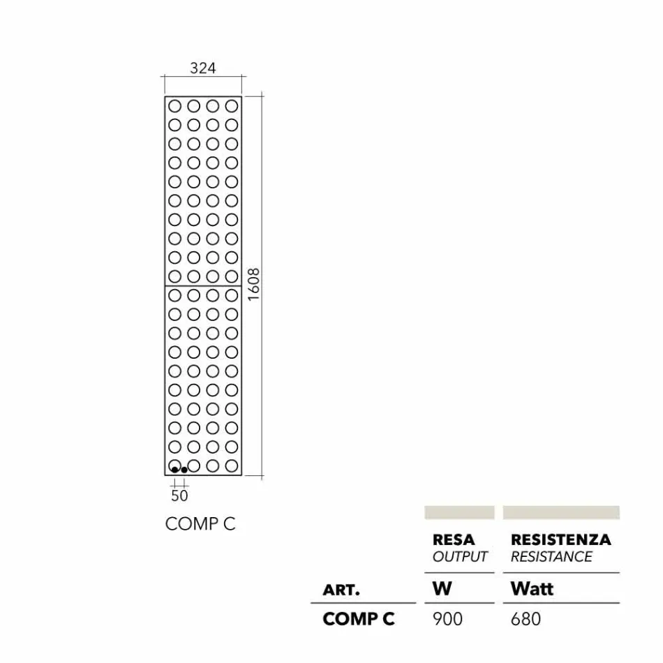 Radiateur hydraulisch ontwerp Legoblokje door Scirocco H Viadurini