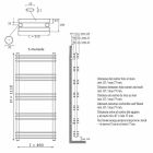 Modern design verticale wandradiator tot 530 Watt - plank Viadurini