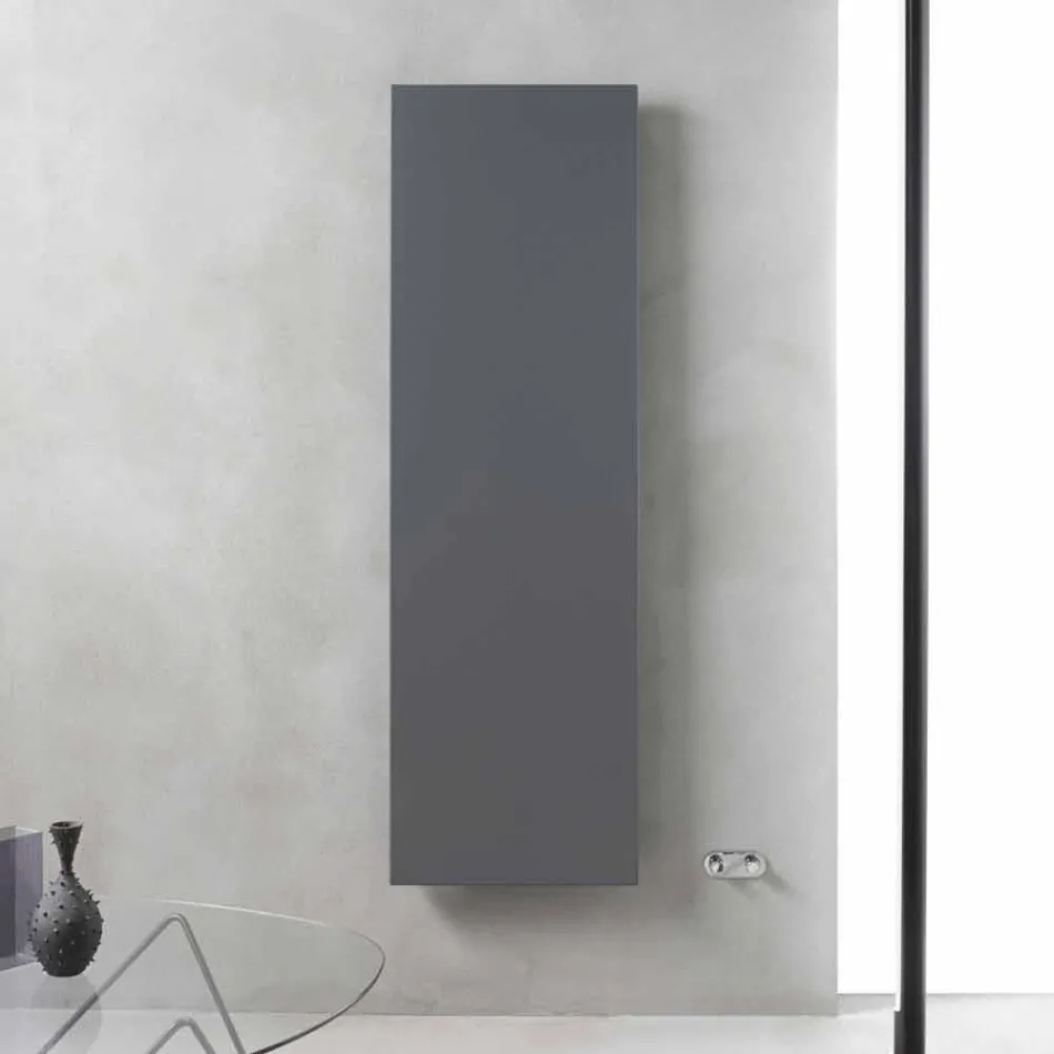 Verticale designradiator in leigrijs staal tot 626 W - ijs Viadurini