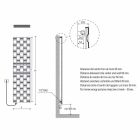 Moderne design verticale elektrische wandradiator tot 1000 Watt - lucht Viadurini