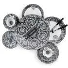 Rosenthal Versace Barocco 4 dinerborden Diameter 17 cm in porselein - Barocco Viadurini