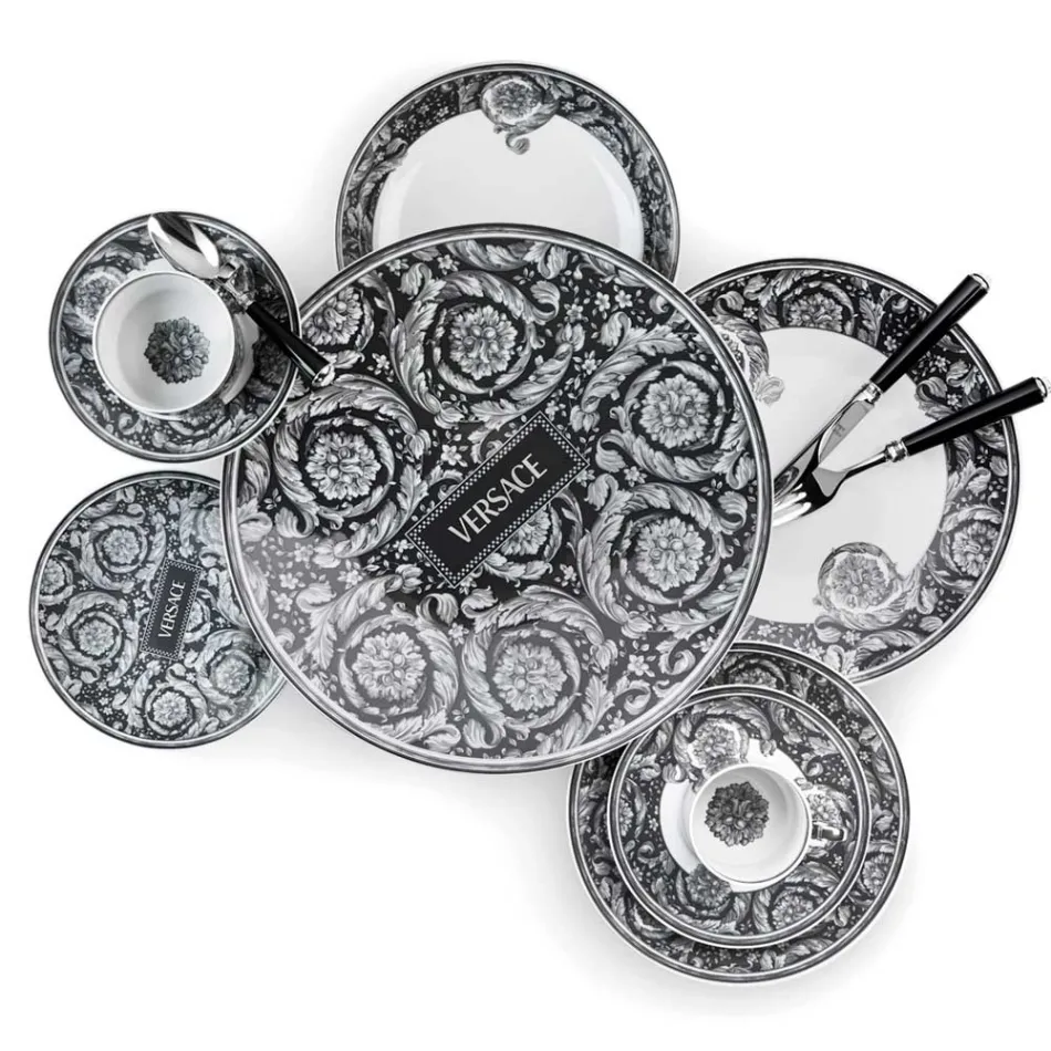 Rosenthal Versace Barok Plaatskaartbord Diameter 33 cm in Porselein - Barok Viadurini