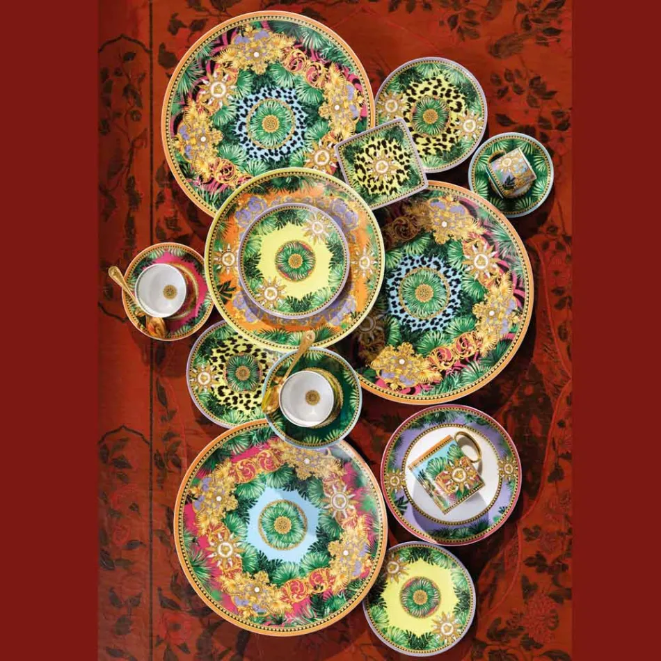 Rosenthal Versace Jungle Animalier 4 Dinerborden Diameter 17 cm - Animalier Viadurini