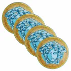 Rosenthal Versace Medusa Amplified 4 Dinerborden Diameter 17 cm - Medusaamplifield Viadurini