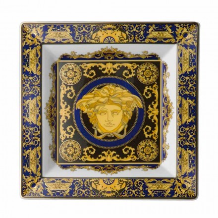 Rosenthal Versace Medusa Blauwe Kop 22cm modern ontwerp porselein Viadurini