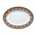Rosenthal Versace Medusa Blue Oval ontwerp porseleinen schaaltje