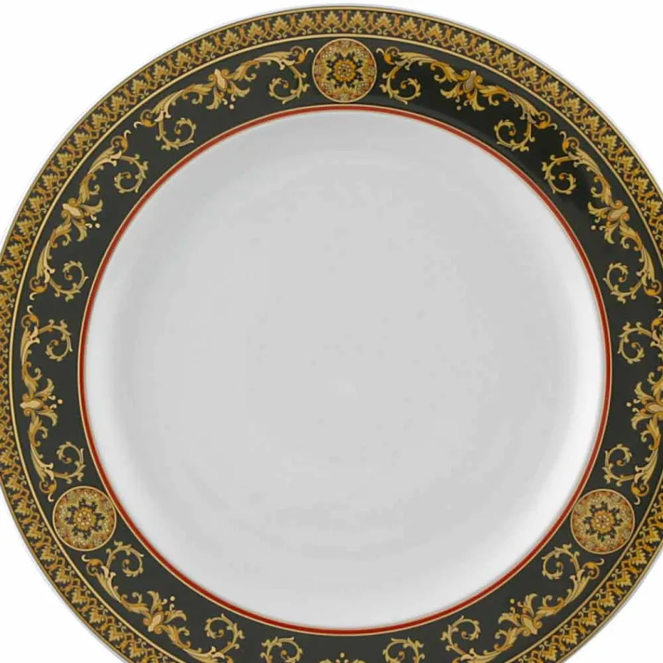Rosenthal Versace Medusa Blue Plate 27cm porseleinen vloer ontwerp Viadurini