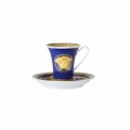 Rosenthal Versace Medusa Blauwe kop van designer koffie porselein