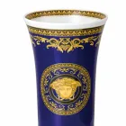Rosenthal Versace Medusa Blauwe Vaas van modern design porselein 26cm Viadurini