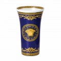 Rosenthal Versace Medusa Blauwe Vaas van modern design porselein 26cm