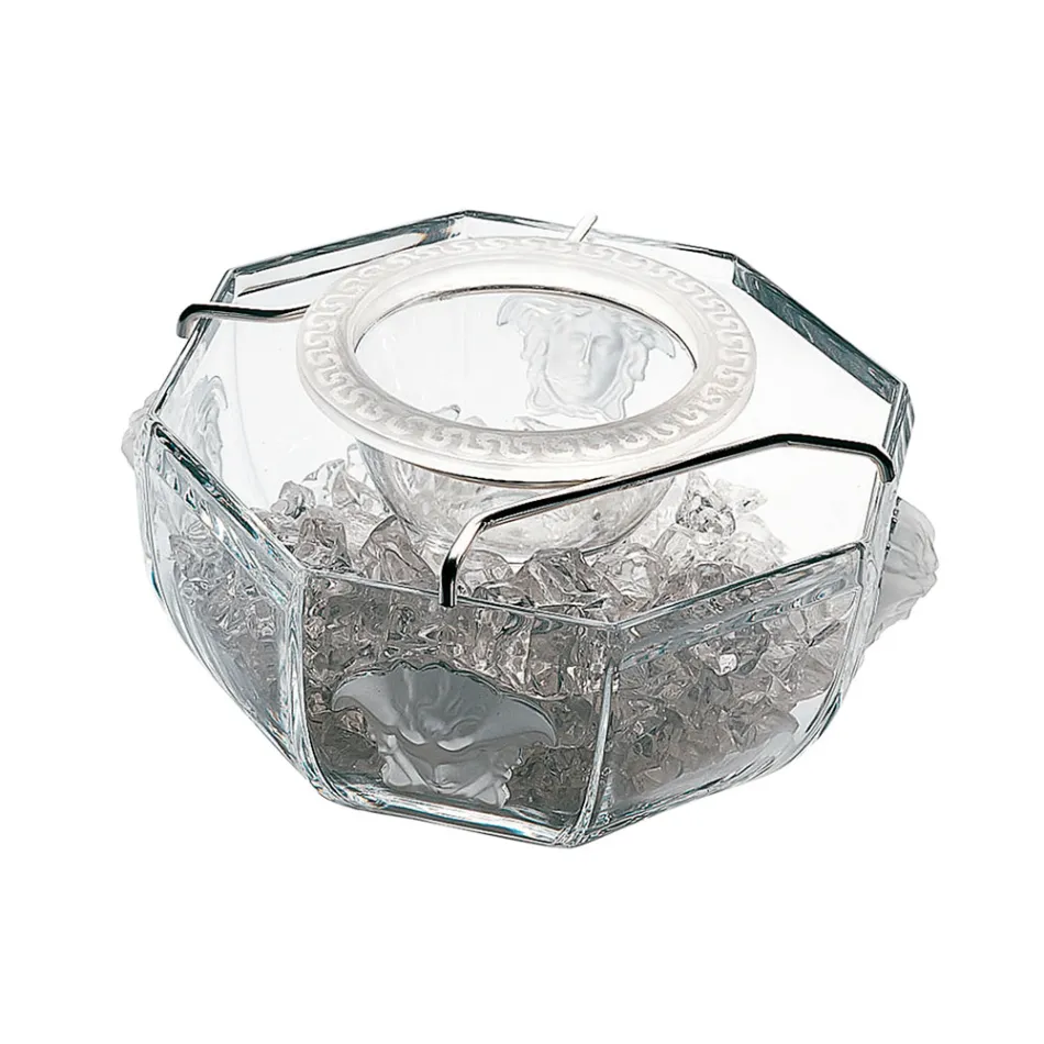 Rosenthal Versace Medusa Crystal Caviar Bowl in kristal - Medusacrystal Viadurini