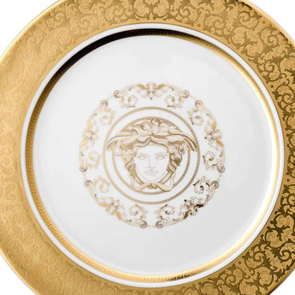 Rosenthal Versace Medusa Gala Gouden Plaat placeholder 30cm porselein Viadurini
