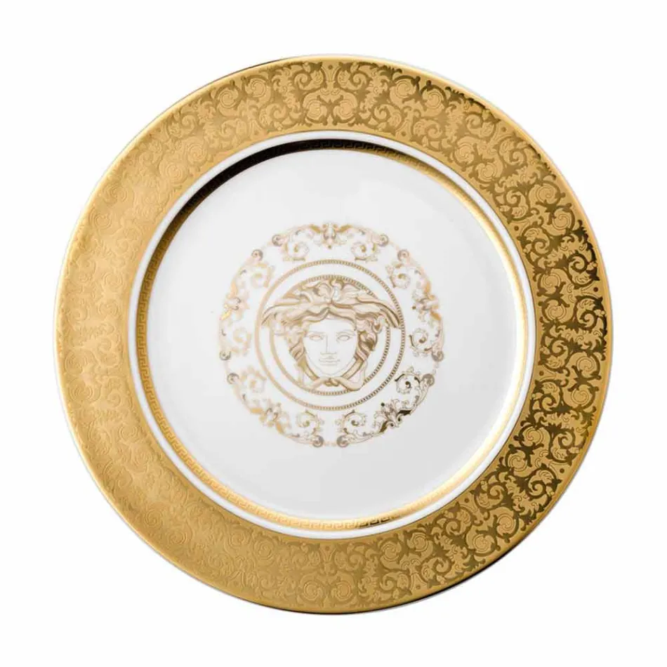 Rosenthal Versace Medusa Gala Gouden Plaat placeholder 30cm porselein Viadurini