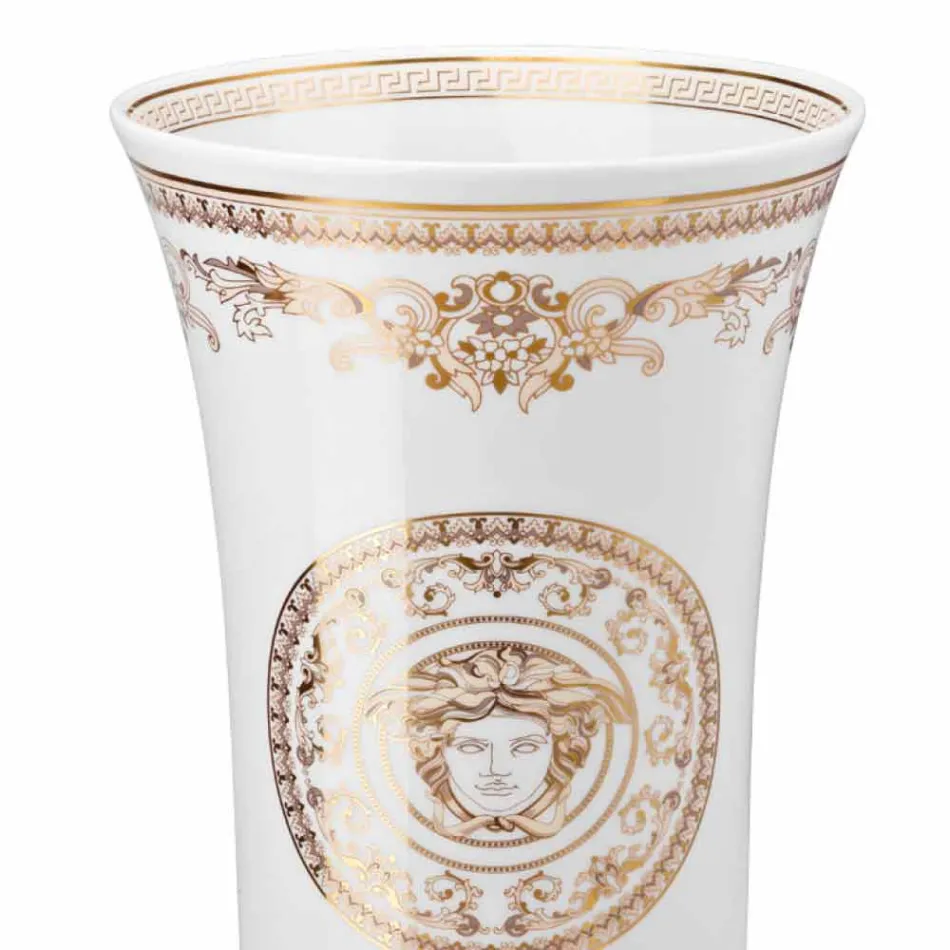 Rosenthal Versace Medusa Gala ontwerp porseleinen vaas h 34cm Viadurini