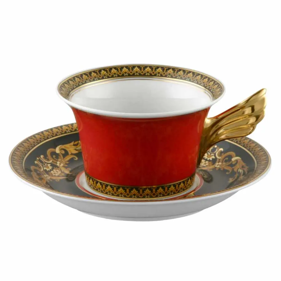 theekopjes Rosenthal Versace Medusa Red 6 september porselein Viadurini