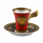 Rosenthal Versace Medusa Red september porseleinen espressokopjes 6 stuks Viadurini
