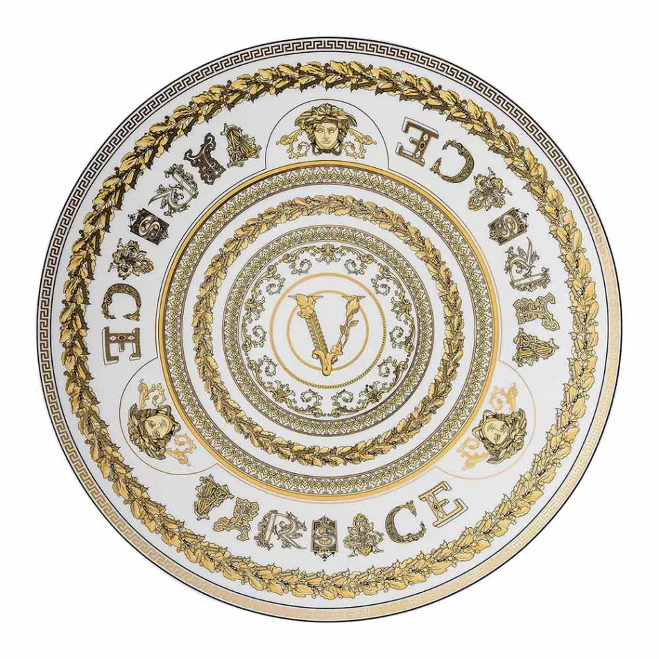 Rosenthal Versace Virtus Gala Placeholder Bord Diameter 33 cm in Porselein - Barok Viadurini