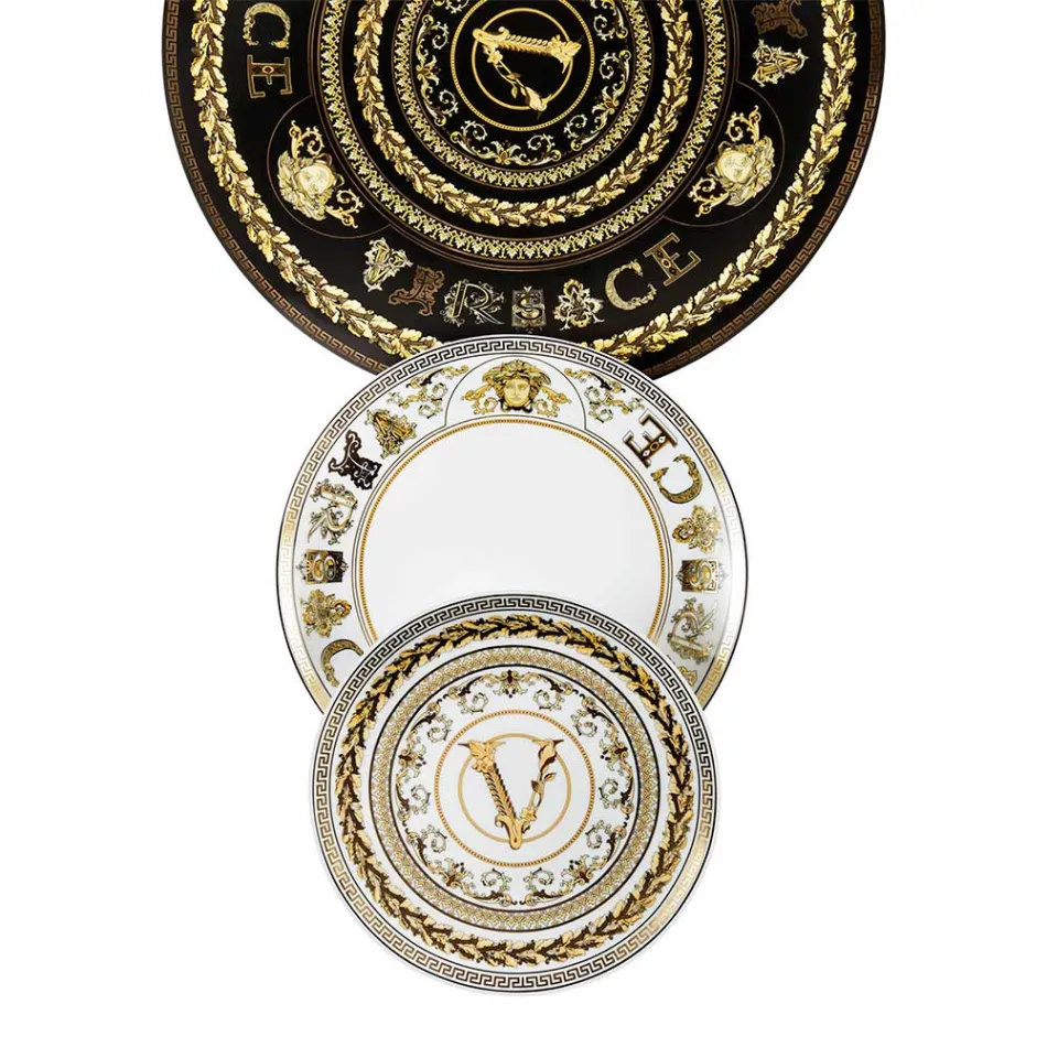 Rosenthal Versace Virtus Gala Placeholder Bord Diameter 33 cm in Porselein - Barok Viadurini