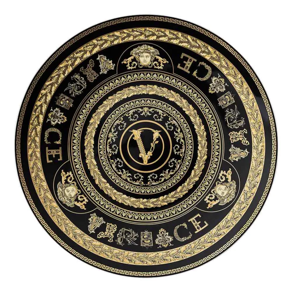 Rosenthal Versace Virtus Gala Placeholder Bord Diameter 33 cm in Porselein - Barok Viadurini