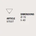Keramische rozet voor lampen samenstelling Battersea 975ST - Toscot Viadurini